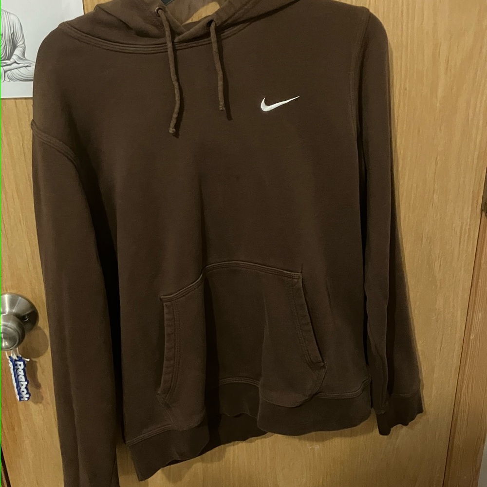 Nike Chocolate Brown Hoodie with White Tag